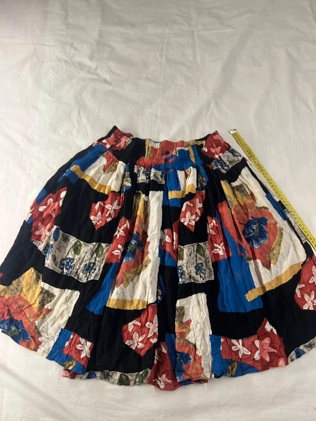 Falda midi de viscosa 100% con estampado vinateb – photo 2